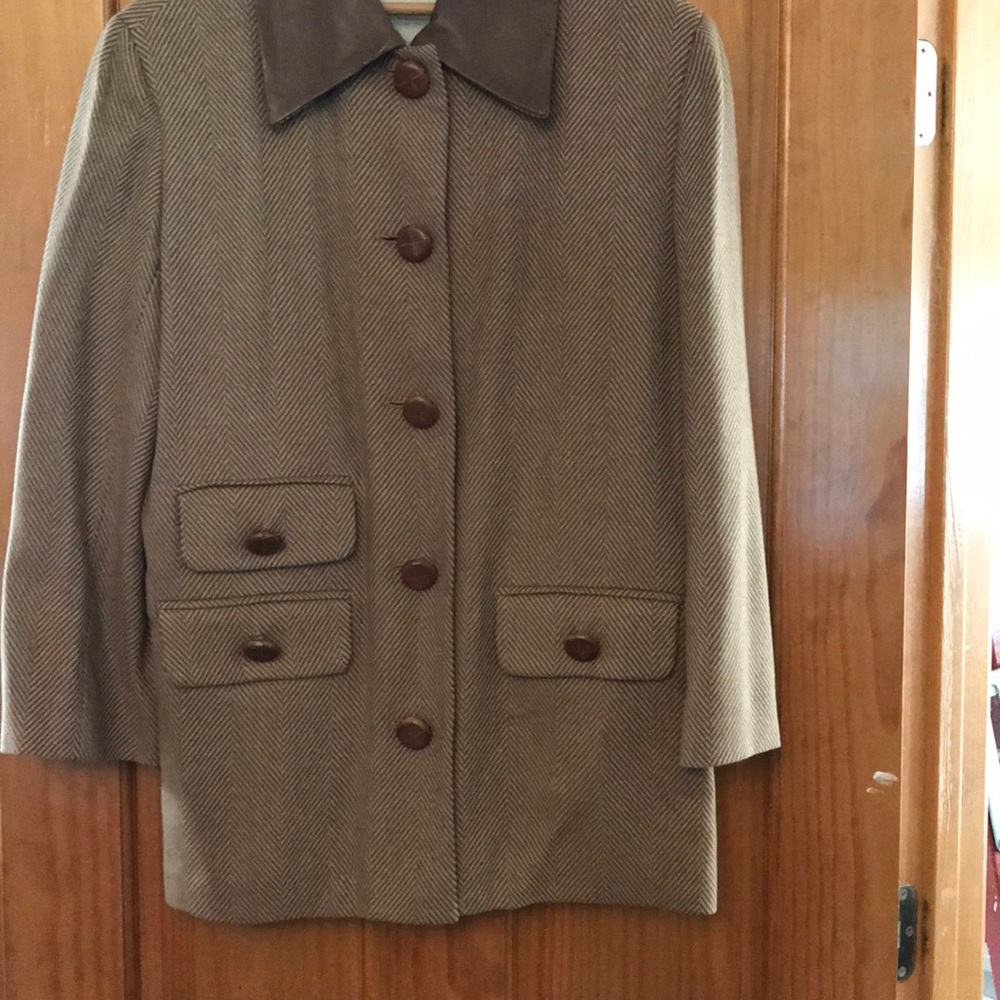 Mark Eisen size 6 wool and leather jacket USA